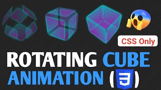 Interactive 3D Rotating Wireframe Cube with HTML & CSS Tutorial || #tutorial #css #html #3danimation