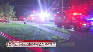 Car goes underwater in deadly Columbus quarry crash