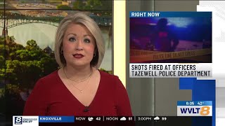 No shooter in custody after shots fired at police in Tazewell