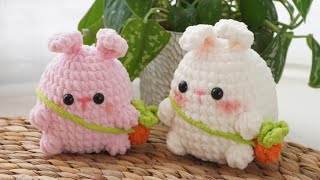 Cách móc con thỏ/ How to crochet bunny/ Rabbit amigurumi/ hướng dẫn làm móc khóa len