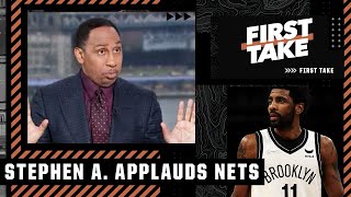 Stephen A. applauds Sean Marks for his comments on Kyrie Irving 👏 | First Take