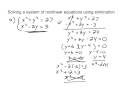 110 - Solving systems of non-linear equations using elimination