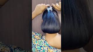 Easy bun hair style using butterfly clip #hairstyle #easyhairstyle #judahairstyles