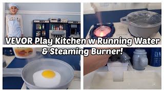 VEVOR PLAY KITCHEN WITH STEAMING BURNER \u0026 RUNNING WATER / SUCH A FUN TOY | Angie's Life