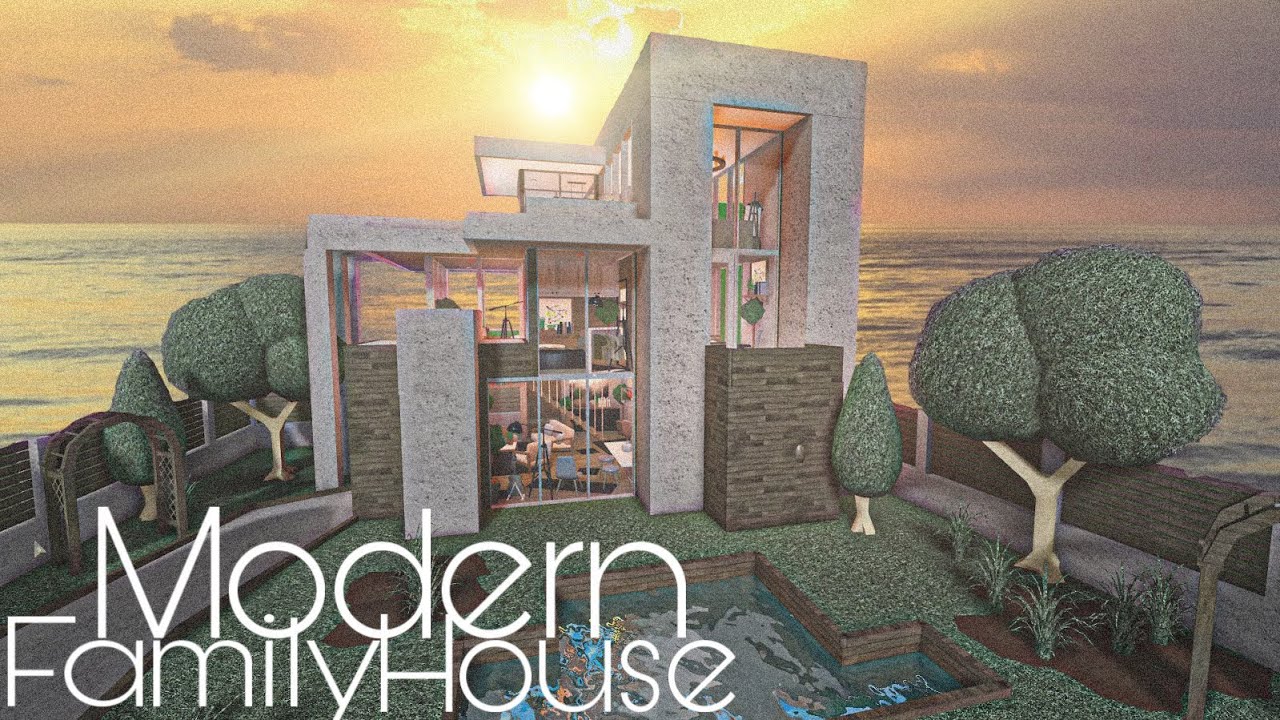 ROBLOX BLOXBURG: Modern Family House || House Build - YouTube