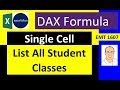 DAX Measure & Data Model PivotTable - List Student Classes in Single Cell –- Excel Magic Trick 1607