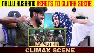 Master Climax Fight Scene REACTION | Thalapathy Vijay | Vijay Sethupathi Mallu tamil couple