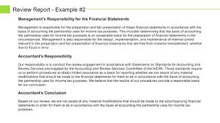 AUD: Other Engagements, Ethics, and Professional Responsibilities: Compare + Contrast Review Reports