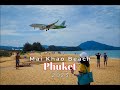 Mai Khao Beach, a place you can watch a plane landing closely at Phuket, Thailand