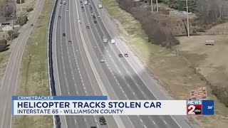 Helicopter tracks stolen car in Williamson County