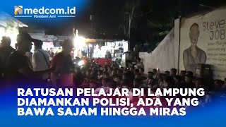 Ratusan Pelajar di Lampung Diamankan Polisi, Ada yang Bawa Sajam hingga Miras