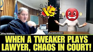 When a tweaker becomes their own lawyer, what chaos unfolds in court?