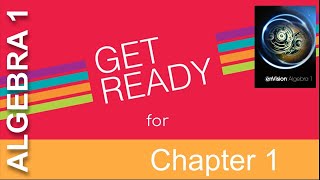 Algebra 1 - Get Ready for Chapter 1 - Pearson enVision Common Core 2018