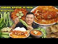 MUKBANG LALAPAN JENGKOL MENTAH  DI CAMPUR  PETAI SAMBAL TERASI + IKAN ASIN  + BATANG PEPAYA MENTAH