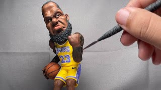 Sculpting LeBron James handmade from polymer clay #Shorts
