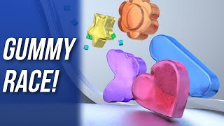 Gummy Race Soft Body Simulation