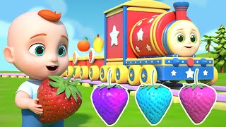 Train Choo Choo Song | Humpty the Train on a Fruits Ride | LoLo Kids Songs