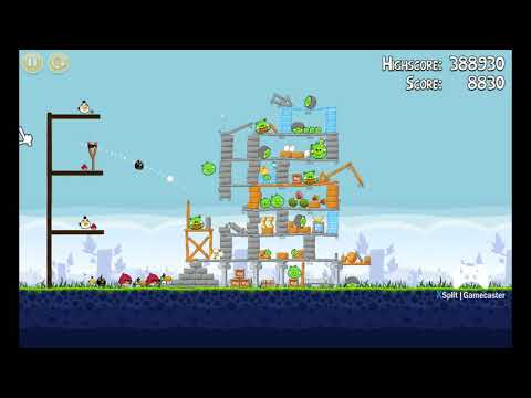 Juego completo de 3 estrellas con huevos escalfados modificados de Angry Birds