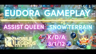 Eudora Gameplay | Assist Queen | Snow Terrain