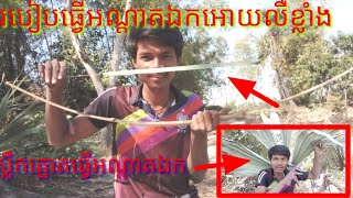 របៀបធ្វេីអណ្ដាតឯងឲ្យឮខ្លាំង ស្លឹកត្នោតធ្វើអណ្ដាតឯកឲ្យឮខ្លាំង