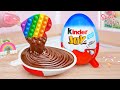 Rainbow Kinder Chocolate Cake💘Satisfying Miniature Rainbow Kinder Cake Decorating Ideas🍫Sweet Baking