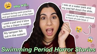 Reading Your Swimming Period Horror Stories (while at the pool + beach!) | Just Sharon