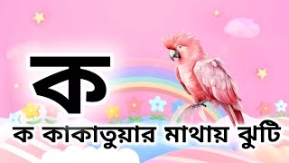 স্বরবর্ণ ও ব্যঞ্জনবর্ণ একসাথে | এসো বাংলা বর্ণমালা শিখি | অ তে অজগর, ক কাকাতুয়ার মাথায় ঝুটি