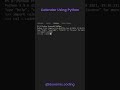 create calendar using Python calendar module.