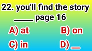 25 preposition questions