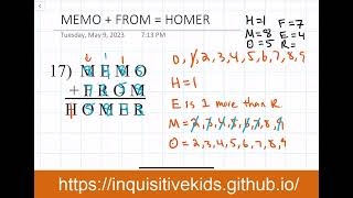 Basic Cryptarithm Problems | Problems 16 - 20