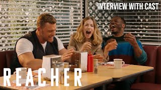 REACHER | Interview W/ Alan Ritchson, Malcolm Goodwin, and Willa Fitzgerald