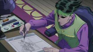 [JJBA-Diamond is Unbreakable - Rohan Drawing Technique (HD) (spoiler alert!)