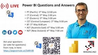 Live Power BI Q\u0026A with RADACAD - 20220506