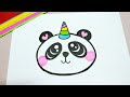 Learn to draw CUTE PANDACORN. A Pandacorn is a mythical creature made from a Panda and a Unicorn.