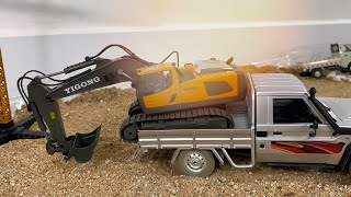 INSANE RC EXCAVATOR LOAD ? Construction #ExcavatorVsTruck #RemoteControl #ToyTrucks #RCFails #jcb