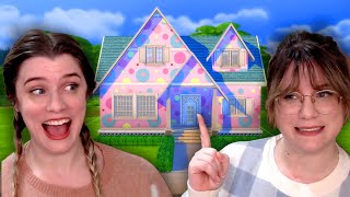 building a house using wallpapers we HATE in the sims