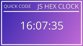 Quick Code - JS Hex Clock