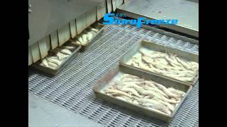 Sinrofreeze spiral freezer block freezing shrimp