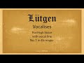 Lütgen - Vocalise 01 for High Voice, with piano and vocal line