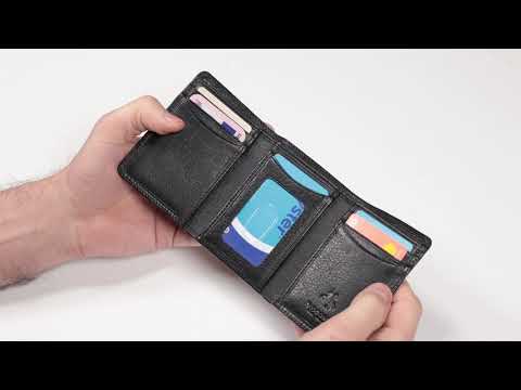 Compton Tri Fold Wallet Black Youtube