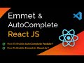How to Enable Emmet in React Js ? | AutoComplete Feature