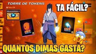 PEGANDO PUNHO RAIO DO NINJUTSU e MASCARA DO OBITO, TORRE DE TOKENS FREE FIRE, NOVIDADES FREE FIRE