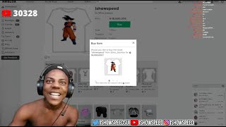 Speed Spends 18 Million Robux On a Goku T-Shirt