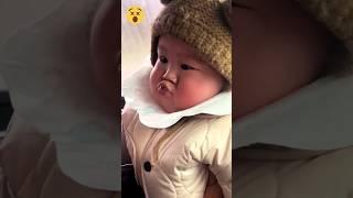 Baby makes funny face