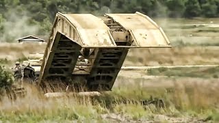 M60A1 Armored Vehicle Launched Bridge In Action