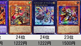 【遊戯王】発売から1週間経過後のディメンションフォース相場価格高額ランキングTOP50！