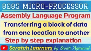 8085 program to transfer a block of data|Transferring a block of Data in 8085|Copy a block of data