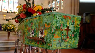 Custom Painted Coffin - Funeral Video Australia with Gregory & Carr Funerals - Sydney, NSW