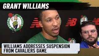 Grant Williams addresses suspension from Celtics vs. Cavaliers matchup