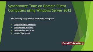 How to Synchronize Time on Domain Client Computers using Windows Server 2012